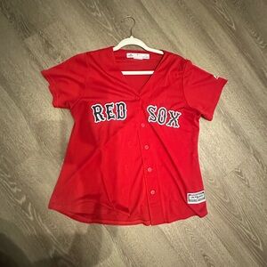 Majestic Red Kids Red Sox Jersey size large
